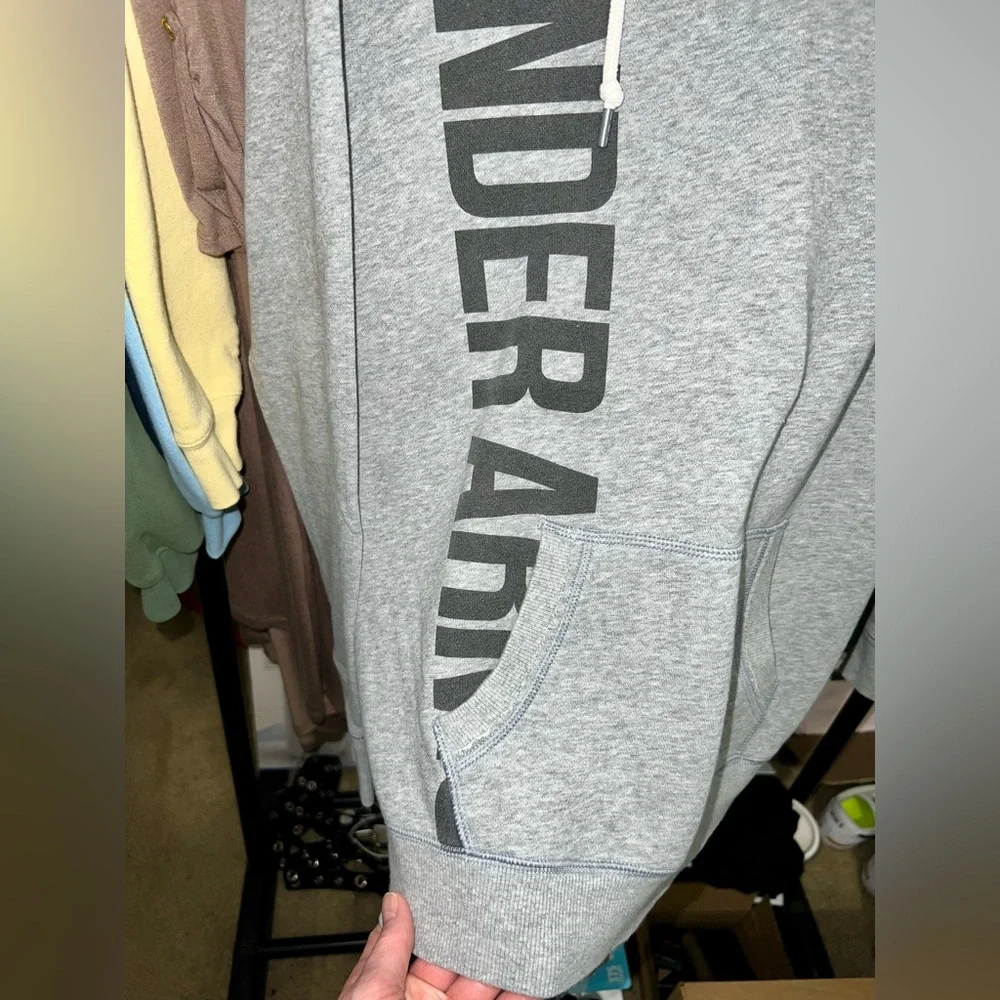 Under Armour  Gray Hoodie with Black Logo - Picture 5 of 11